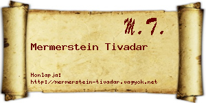 Mermerstein Tivadar névjegykártya